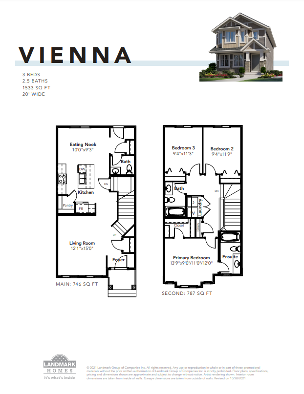 Vienna Floor Plan of Aster Landmark Homes with undefined beds