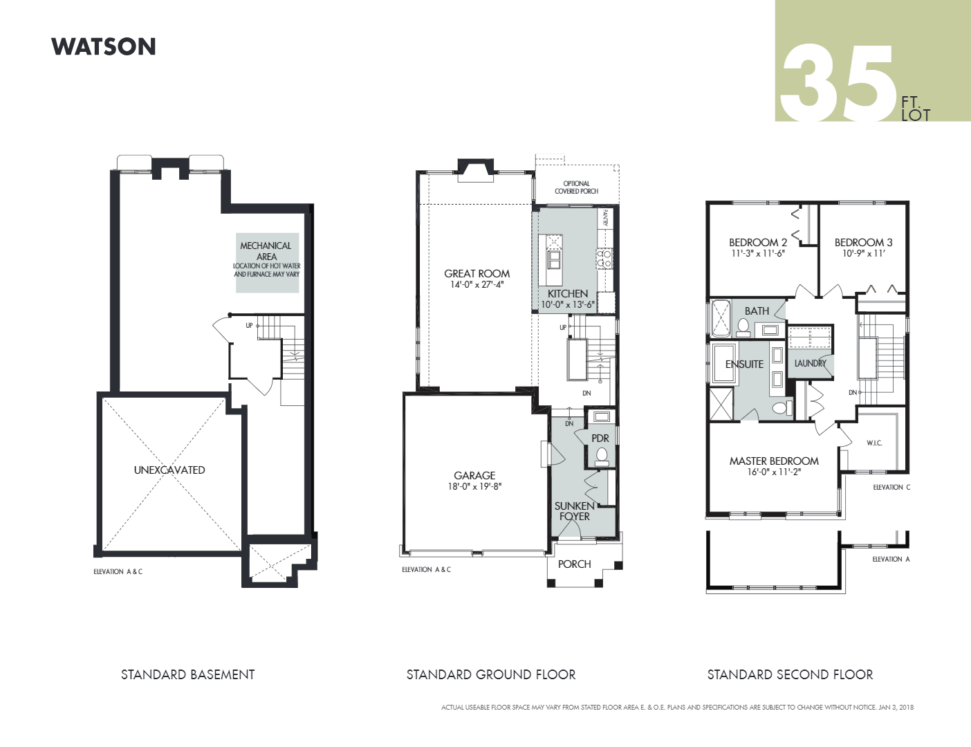 Watson Floor Plan of Pathways at Findlay Creek Towns with undefined beds