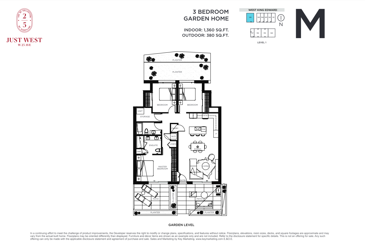 M Floor Plan of Just West Condos with undefined beds