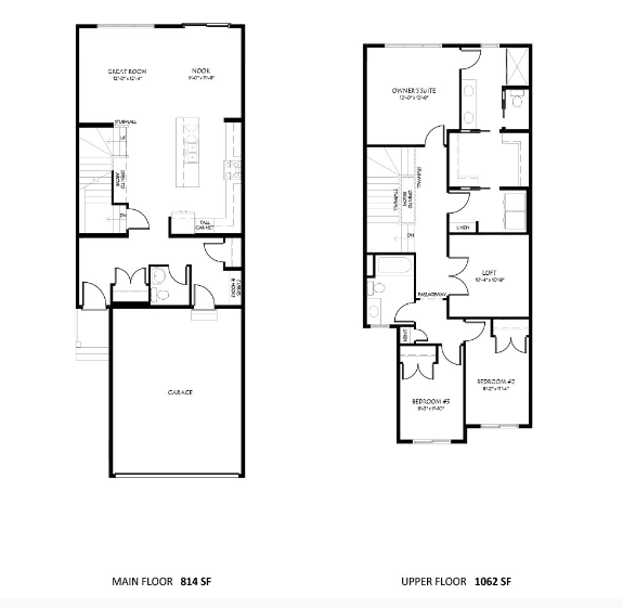 Whistler Floor Plan of Desrochers Villages - Front Attached with undefined beds