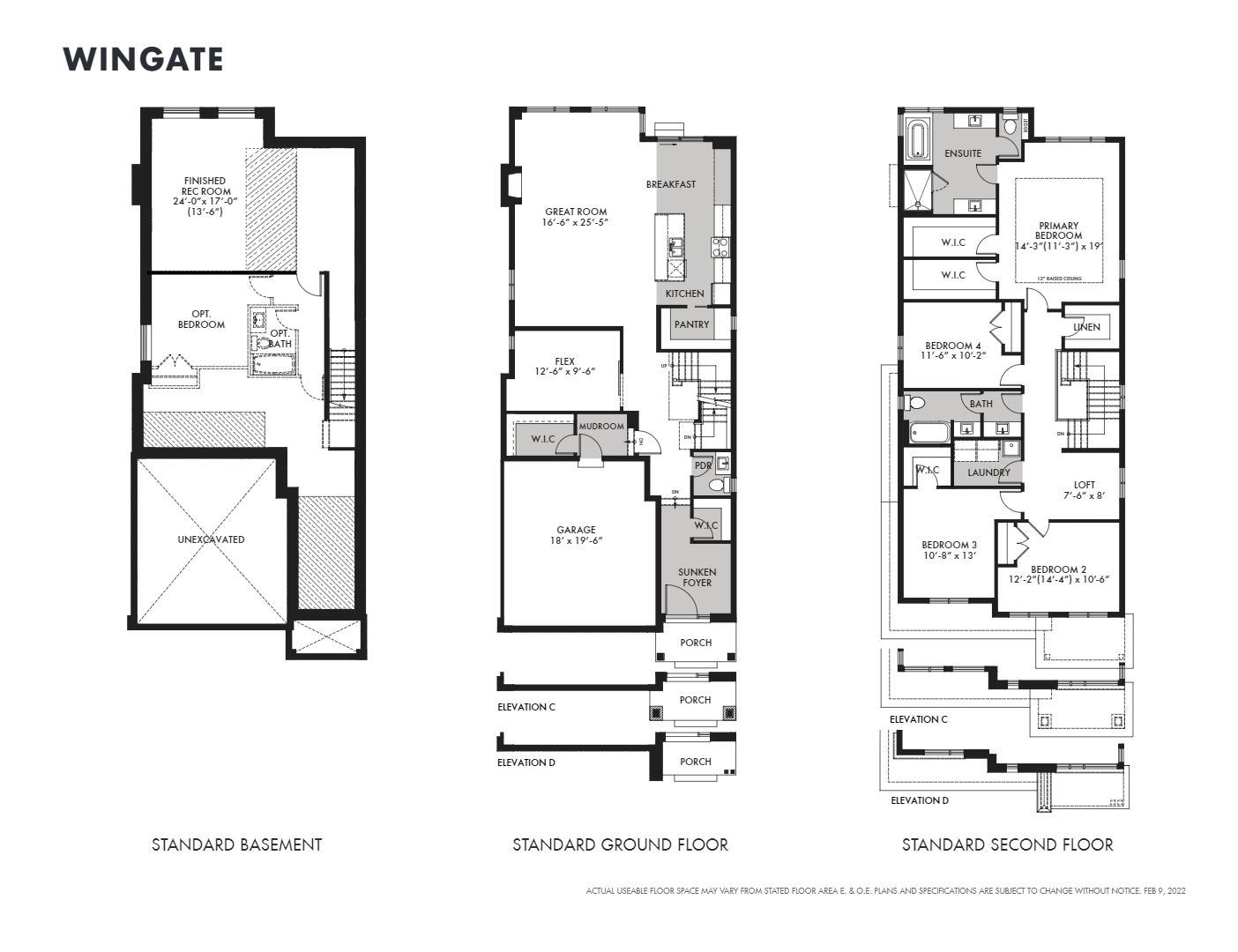 Wingate Floor Plan of Pathways at Findlay Creek Towns with undefined beds