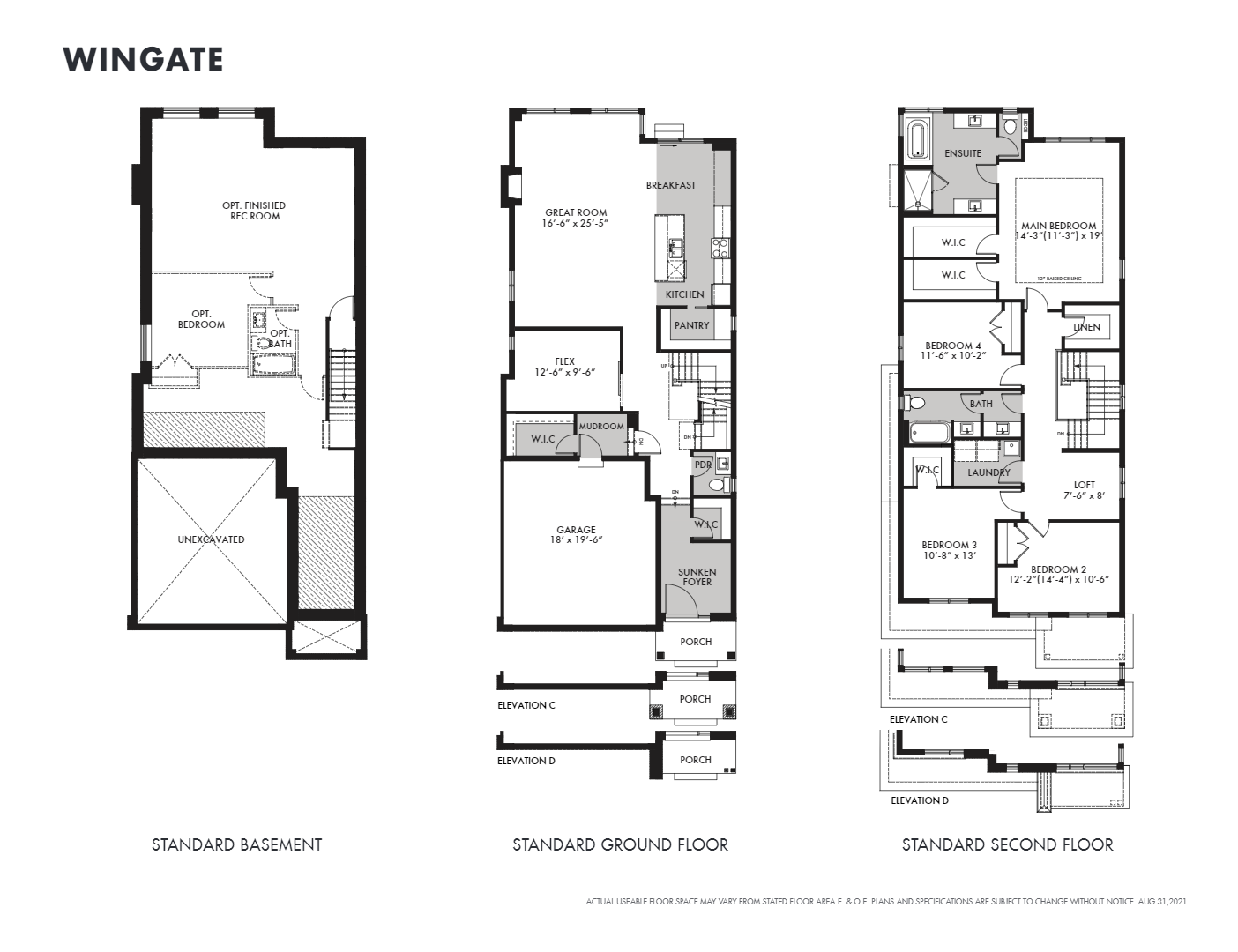 Wingate Floor Plan of Riverside South Richcraft Homes with undefined beds
