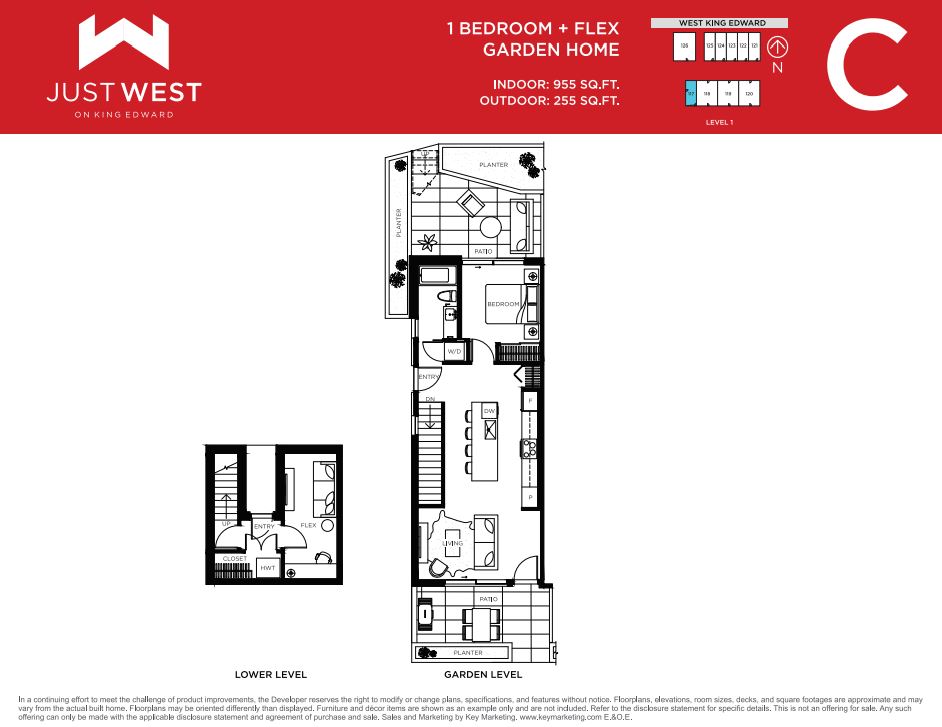 C Floor Plan of Just West Condos with undefined beds