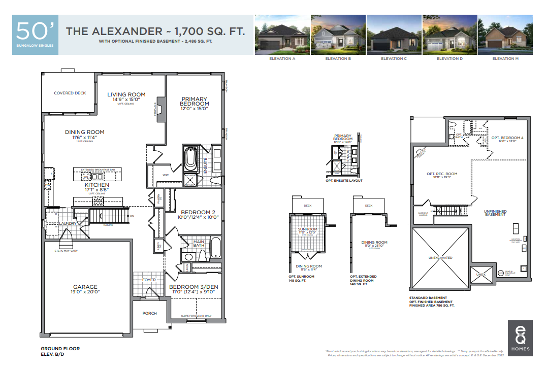 The Alexander M Floor Plan of Provence, Orleans Town with undefined beds