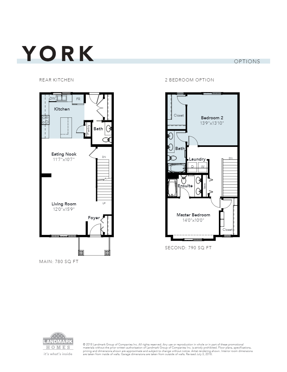 York Floor Plan of Glenridding Ravine by Landmark Homes with undefined beds