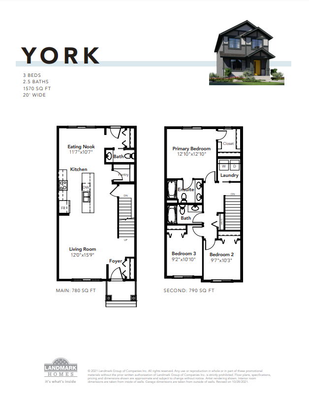 York Floor Plan of Aster Landmark Homes with undefined beds